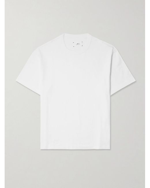Mr P. White Oversized Cotton-jersey T-shirt for men