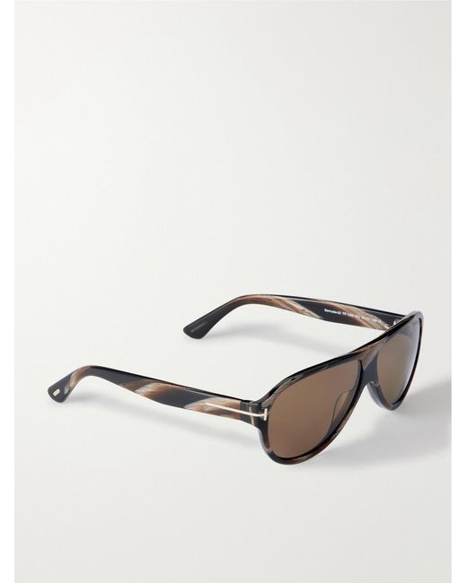 Tom Ford Brown Samuele 02 Pilot Acetate Sunglasses for men