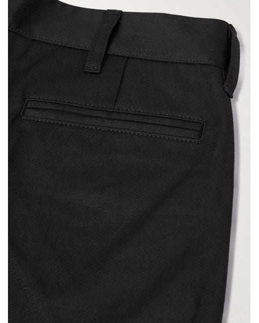 SAINT Mxxxxxx Black Straight-Leg Cotton-Twill Trousers for men