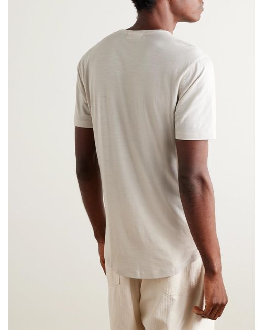 Orlebar Brown White Ob-T Slim-Fit Merino Wool-Jersey T-Shirt for men