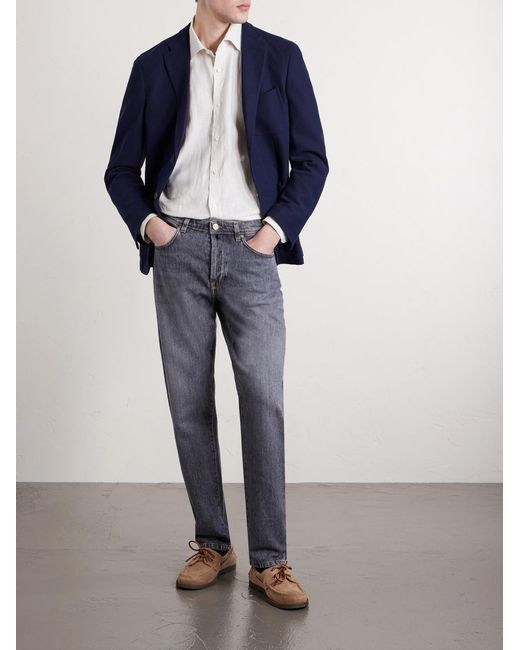Slowear Blue Tapered Jeans for men