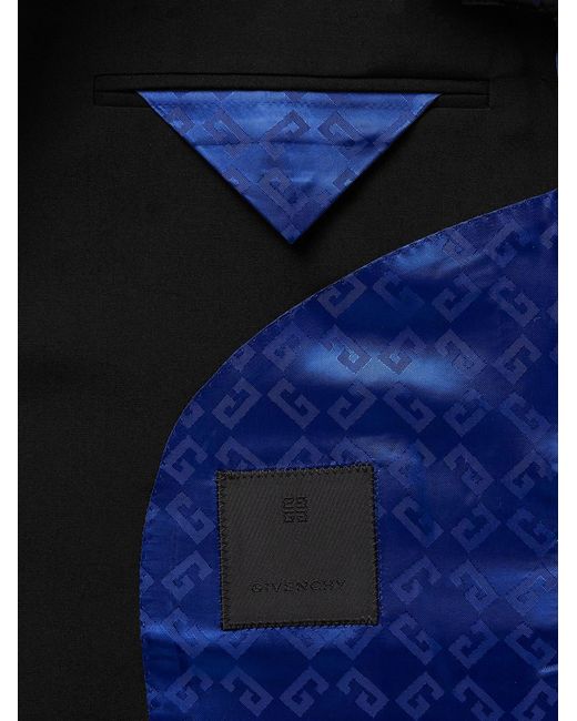 Givenchy Black Slim-Fit Wool Blazer for men