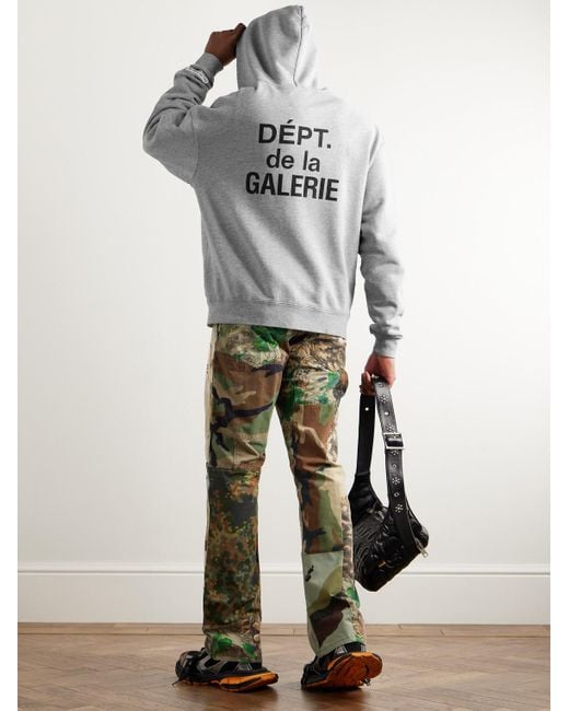GALLERY DEPT. Gray Logo-print Cotton-blend Jersey Zip-up Hoodie for men