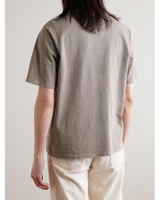 Corridor NYC Gray Garment-Dyed Cotton-Jersey T-Shirt for men