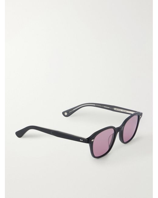 Garrett Leight Black Lachman Round-Frame Acetate Sunglasses for men