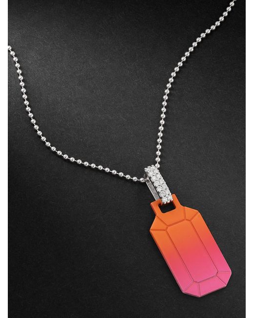 Eera Black Tokyo 18-Karat Diamond Pendant Necklace for men