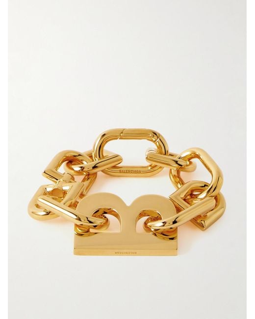 Balenciaga Metallic Tone Chain Bracelet for men