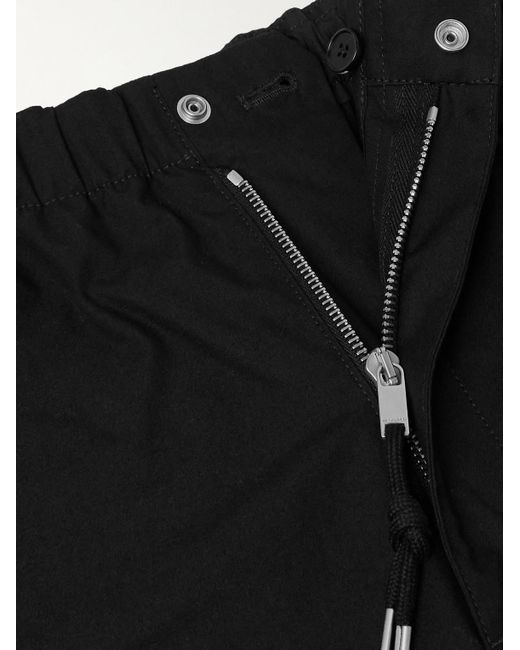 Jil Sander Black Wide-leg Pleated Cotton Trousers for men