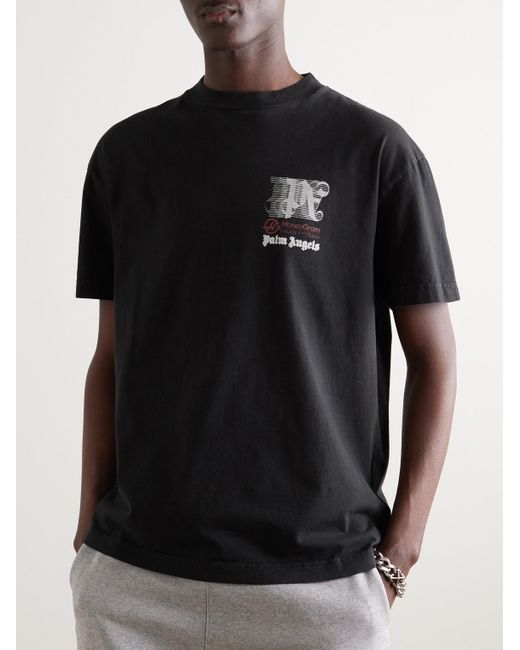 Palm Angels Moneygram Haas Formula 1 Paxhaas Racing Club T-Shirt aus Baumwoll-Jersey mit Logoprint in Black für Herren