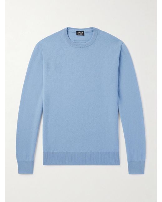 Zegna Blue Oasi Cashmere Sweater for men