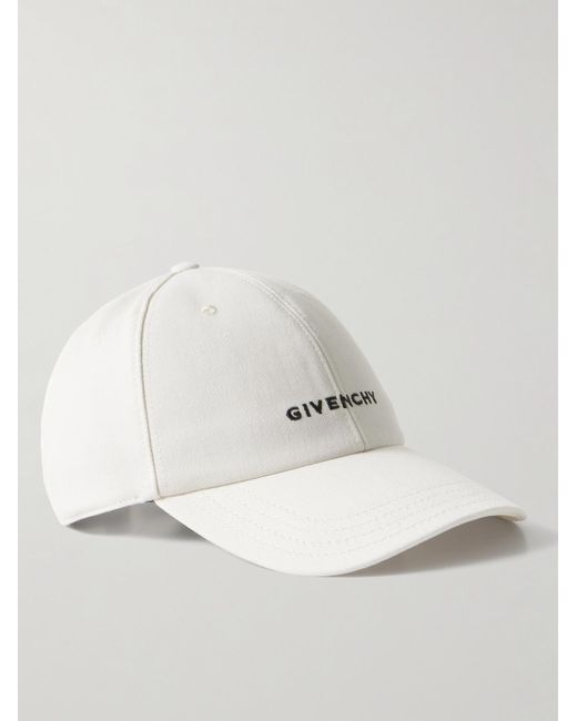Givenchy Natural Logo-embroidered Cotton-blend Twill Baseball Cap for men