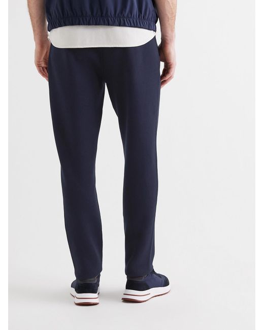Loro Piana Blue Tapered Cotton-Blend Jersey Sweatpants for men