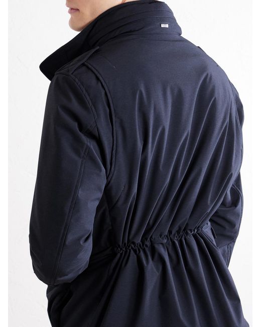 Herno Blue Four Pockets Woven Jacket for men