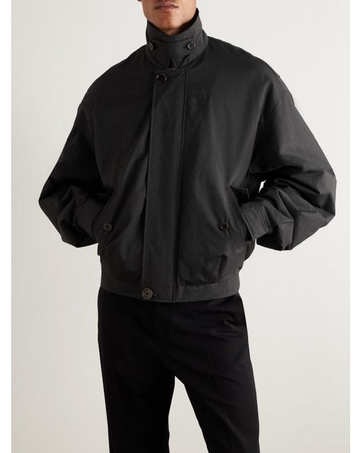Amomento Black Padded Cotton-blend Twill Jacket for men