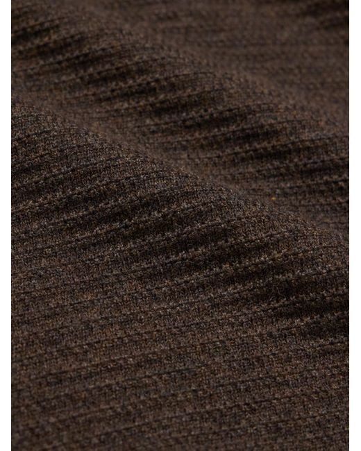 NN07 Brown Paul 60019 Ribbed Organic Cotton Polo Shirt for men