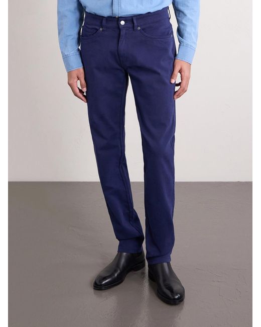 Peter Millar Blue Crown Straight-leg Cotton-canvas Trousers for men