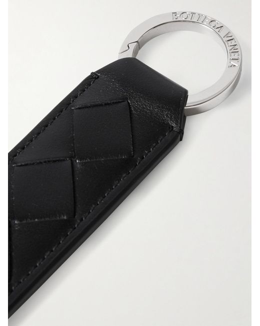 Bottega Veneta Black Tone And Intrecciato Leather Key Fob for men