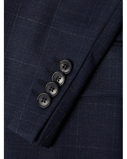 Paul Smith Blue Soho Prince Of Wales Checked Wool Suit Jacket for men
