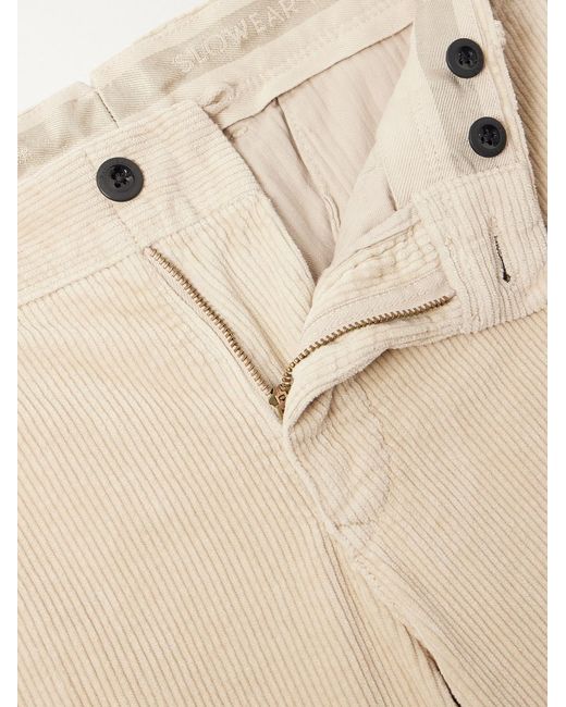 Slowear Natural Straight-Leg Cotton-Blend Corduroy Trousers for men