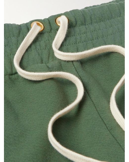 Les Tien Green Straight-leg Cotton-jersey Drawstring Cargo Shorts for men