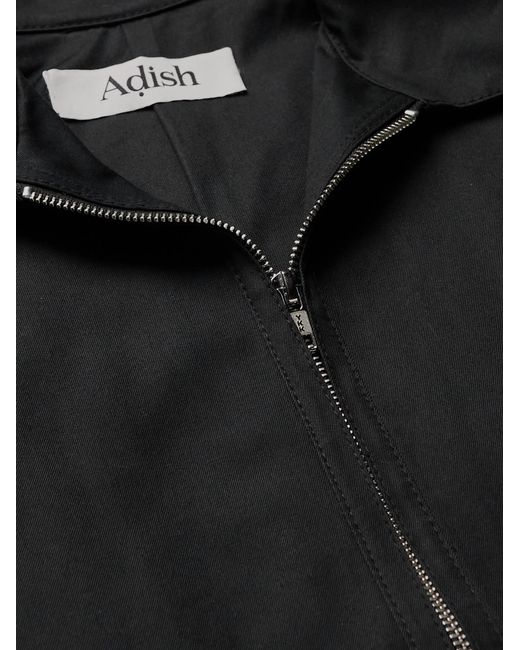Adish Black Makhlut Embroidered Cotton-Twill Jacket for men