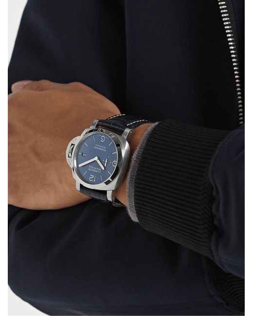 Panerai Black Luminor Marina Automatic Stainless Steel Watch, Ref. Pam01313 for men