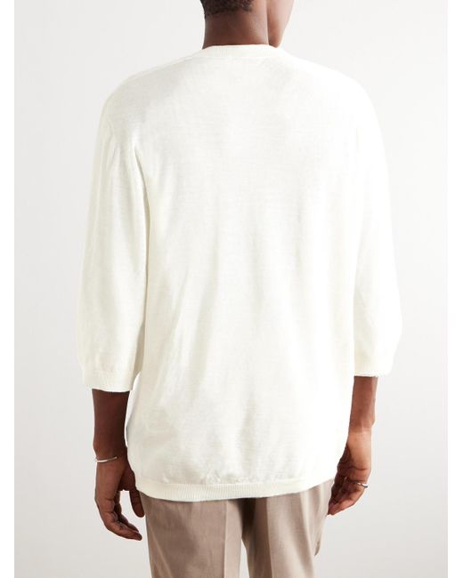 Zegna Natural Calcare Layered Wool Sweater for men