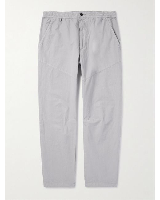 C P Company Gray Micro Reps Cotton-twill Trousers for men