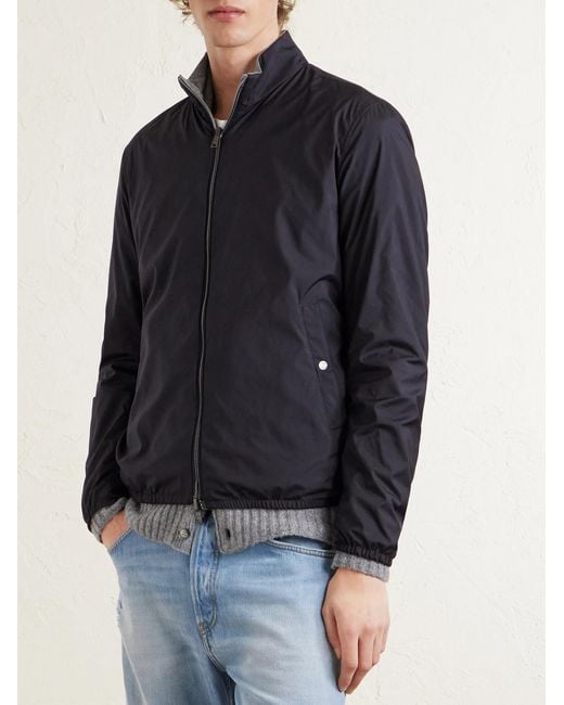 Herno Blue Reversible Shell And Jersey Jacket for men