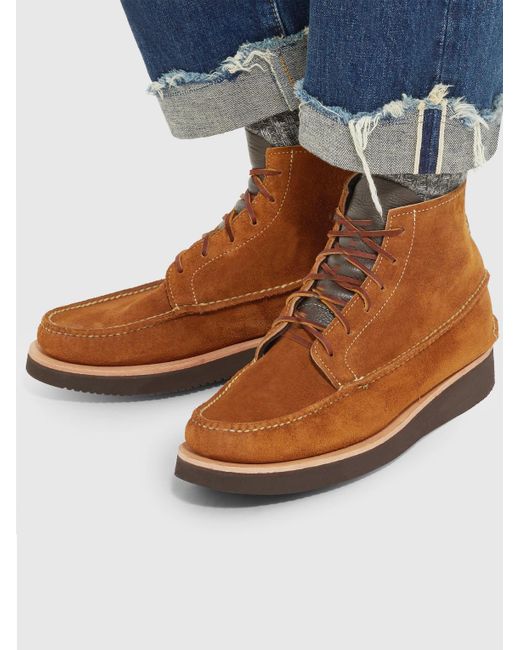 Yuketen Brown Maine Guide Suede Boots for men