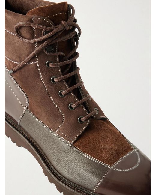 John Lobb Peak Patchwork Leather in Brown für Herren