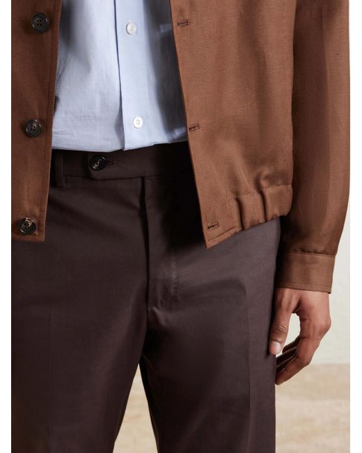Slowear Gray Tapered Stretch-cotton Trousers for men