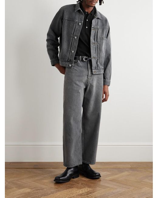 A.PRESSE Gray Tapered Jeans for men