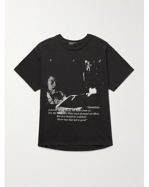 Enfants Riches Deprimes Black Reflection Printed Cotton-Jersey T-Shirt for men