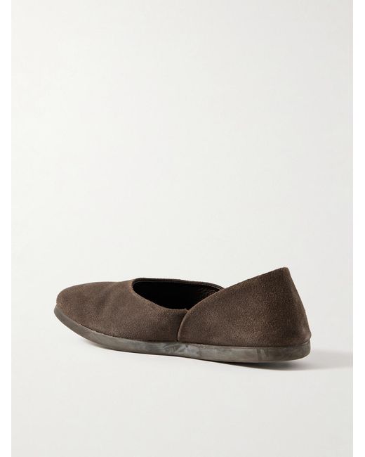 STÒFFA Brown Suede Slippers for men