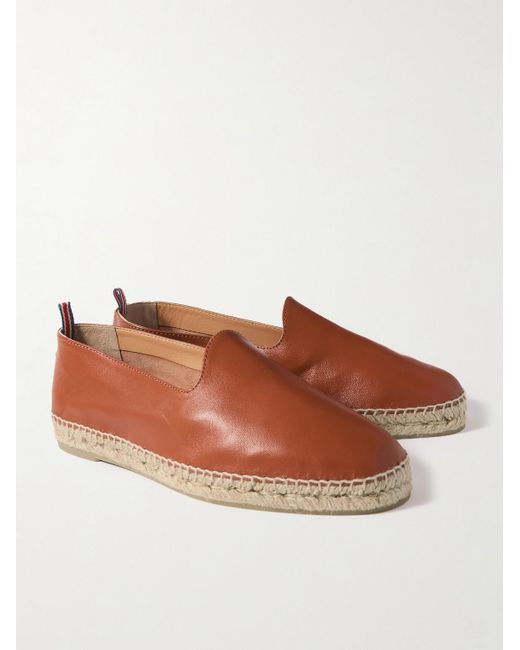 Castaner Brown Jake Leather Espadrilles for men