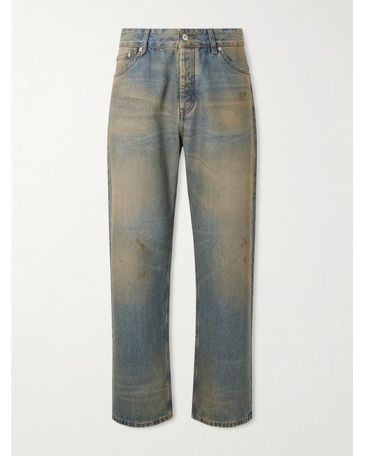 Jacquemus Gray Le De-nîmes Berger Straight-leg Distressed Jeans for men