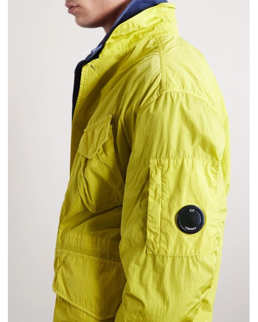 C P Company Yellow Garment-dyed Chrome-r Shell Field Jacket for men