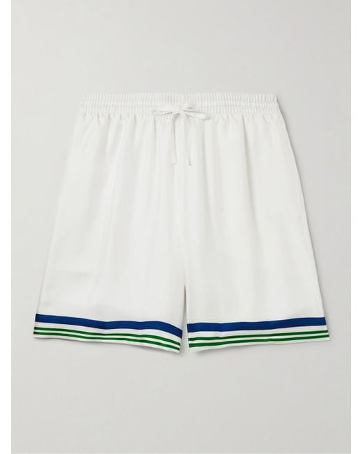 Shorts A Gamba Larga di Casablanca in White da Uomo
