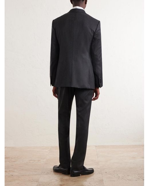 Tom Ford Black Shelton Wool-Twill Suit Jacket for men