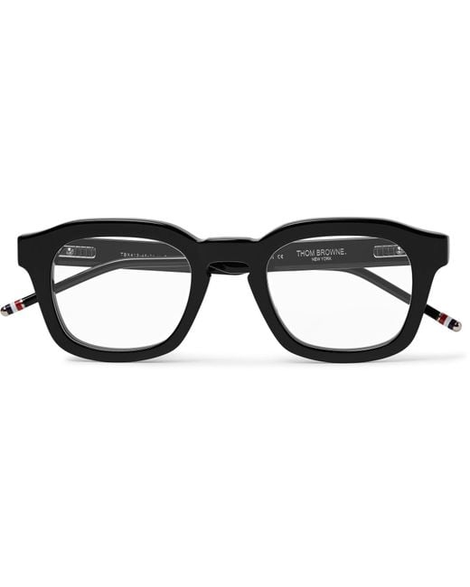 Thom Browne Black Square-frame Acetate Optical Glasses for men