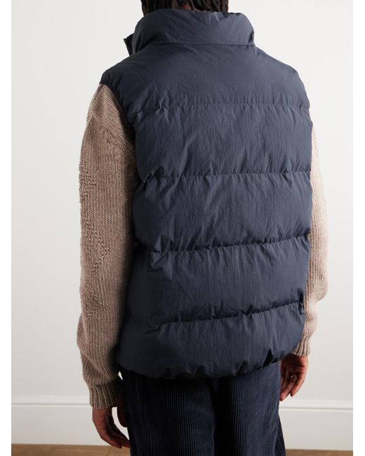A Kind Of Guise Blue Vinjar Quilted Padded Recycled-shell Gilet for men