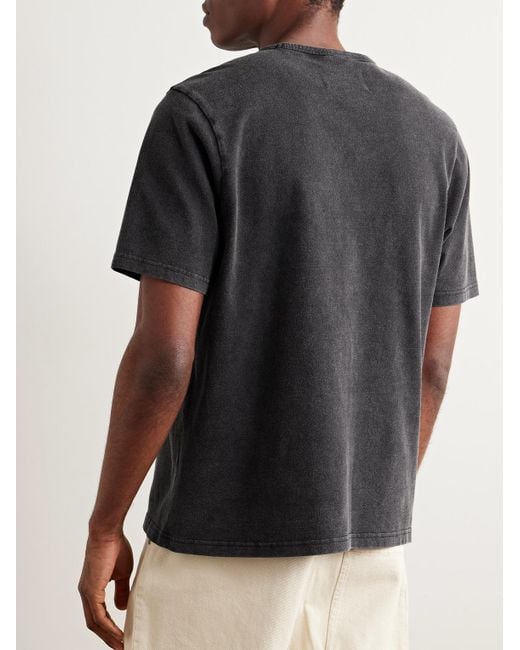 Corridor NYC Black Garment-Dyed Cotton-Jersey T-Shirt for men