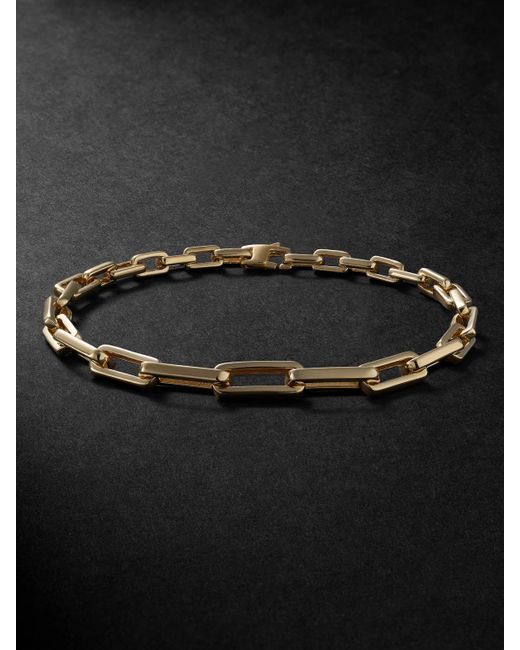 14-Karat Chain Bracelet di Jacquie Aiche in Black da Uomo