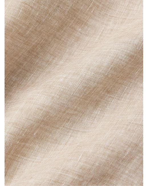 Slowear Natural Glanshirt Grandad-collar Linen Shirt for men