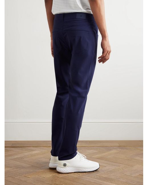 Peter Millar Blue Bingham Performance Slim-Fit Straight-Leg Tech-Shell Golf Trousers for men