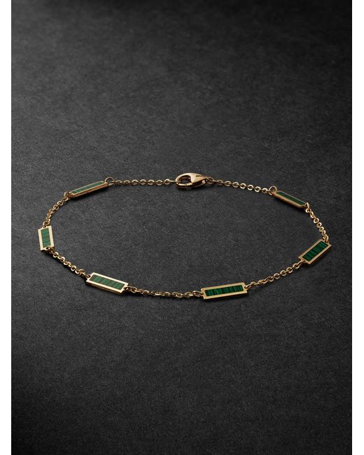 JIA JIA Black Gold Malachite Bracelet for men