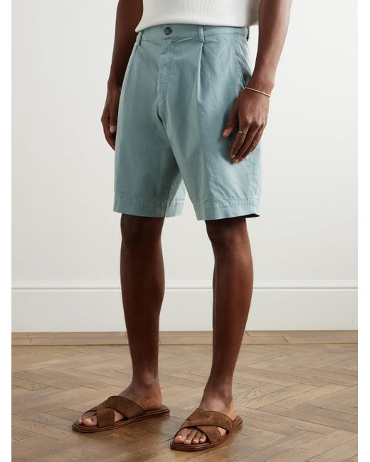 Shorts A Gamba Dritta di Canali in Blue da Uomo