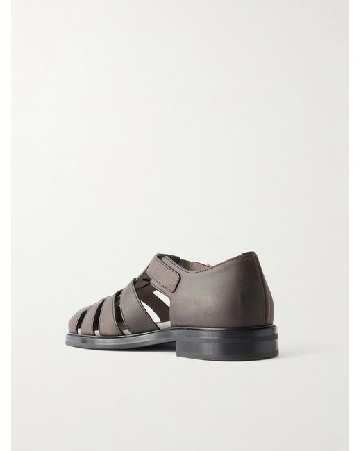 Church's Brown Fisherman Winter Waxed Suede Sandals for men