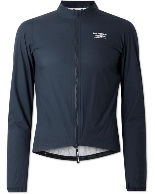 Pas Normal Studios Blue Mechanism Logo-print Pertex® Shield Air Cycling Jacket for men